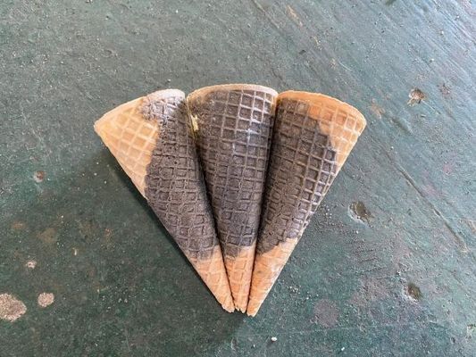 سعر جيد آلة صنع مخروط الوفل بلونين 135 مم 7 كجم / ساعة الانترنت