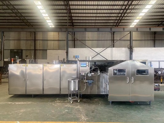 165mm 2500pcs / h التلقائي آلة الآيس كريم المخروط خط إنتاج مخروط السكر